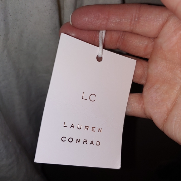 Lauren Conrad glitter blouse lace trim open back - Picture 11 of 11